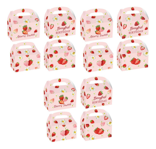 12 Cajas De Regalo Para Fiestas De Fresas, Cajas De Regalo,