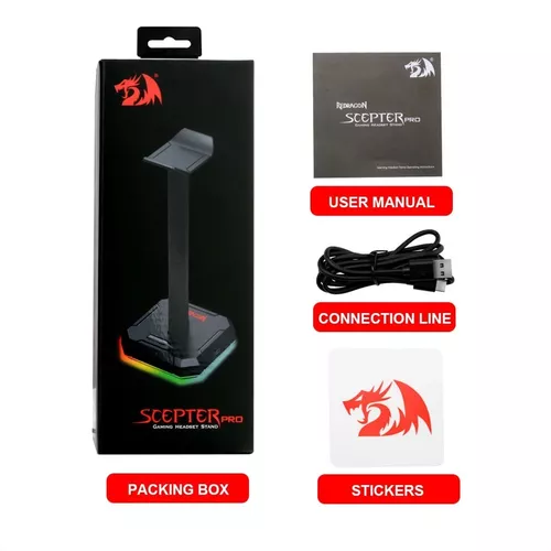 REDRAGON SCEPTER HA300 RGB GAMING SOPORTE PARA AURICULARES