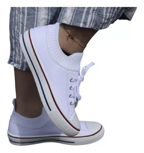 Tênis All Star Converse Feminino Meia Calce Fácil Branco