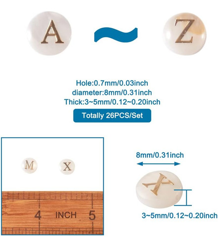 26 De Concha De Agua Dulce Letra Del Alfabeto A-z R...