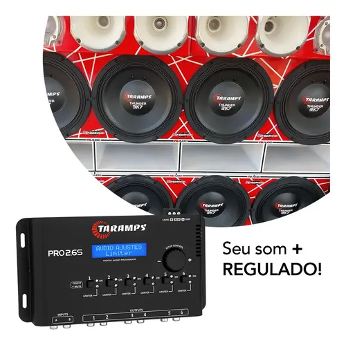 Processador de Audio Taramps Pro 2.6S Equalizador Automotivo
