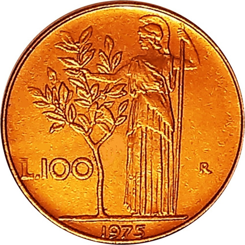 Italia Moneda De 100 Liras Bañada Con Oro 24k - Varios Años