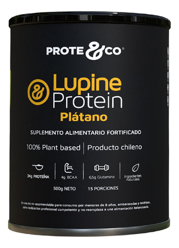 Proteína De Lupino Sabor Platano 500 Gr - Prote&co