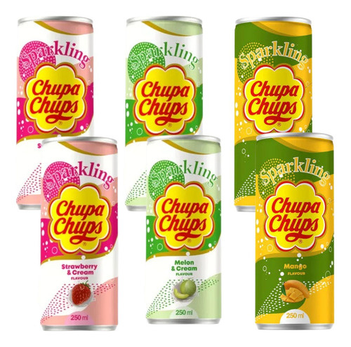 6 Pack Refresco Coreano Sabores Surtidos Chupa Chups 250ml