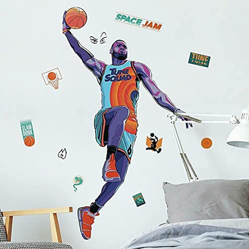 Roommates Rmk4729gm Space Jam Lebron Peel And Stick Giant Ad