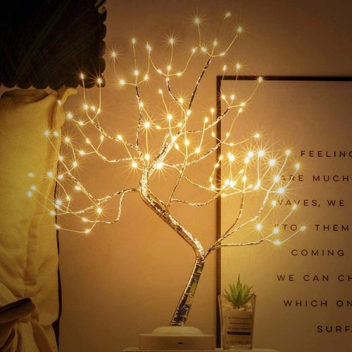 Lámpara Led Árbol Bonsai Luces Hadas Color de la estructura Blanco cálido