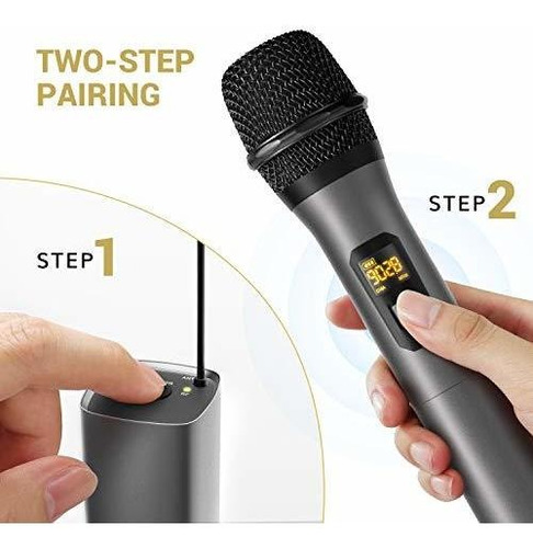 Inalambrico Uhf Dual Wireless Metal Dynamic Mic System Para