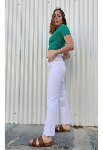 Pantalon Sofia Recto De Gabardina Elastizado