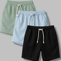 Kit com 3 Short Linho Mauricinho