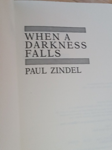 When A Darkness Fall