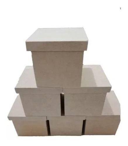 25 Cajas Madera Mdf 4.7 Mm Cubo Chica 13x13x13 Cm ¡¡¡