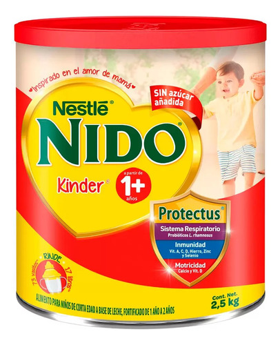 Nido Kinder, Leche En Polvo 2.5 Kg Msi