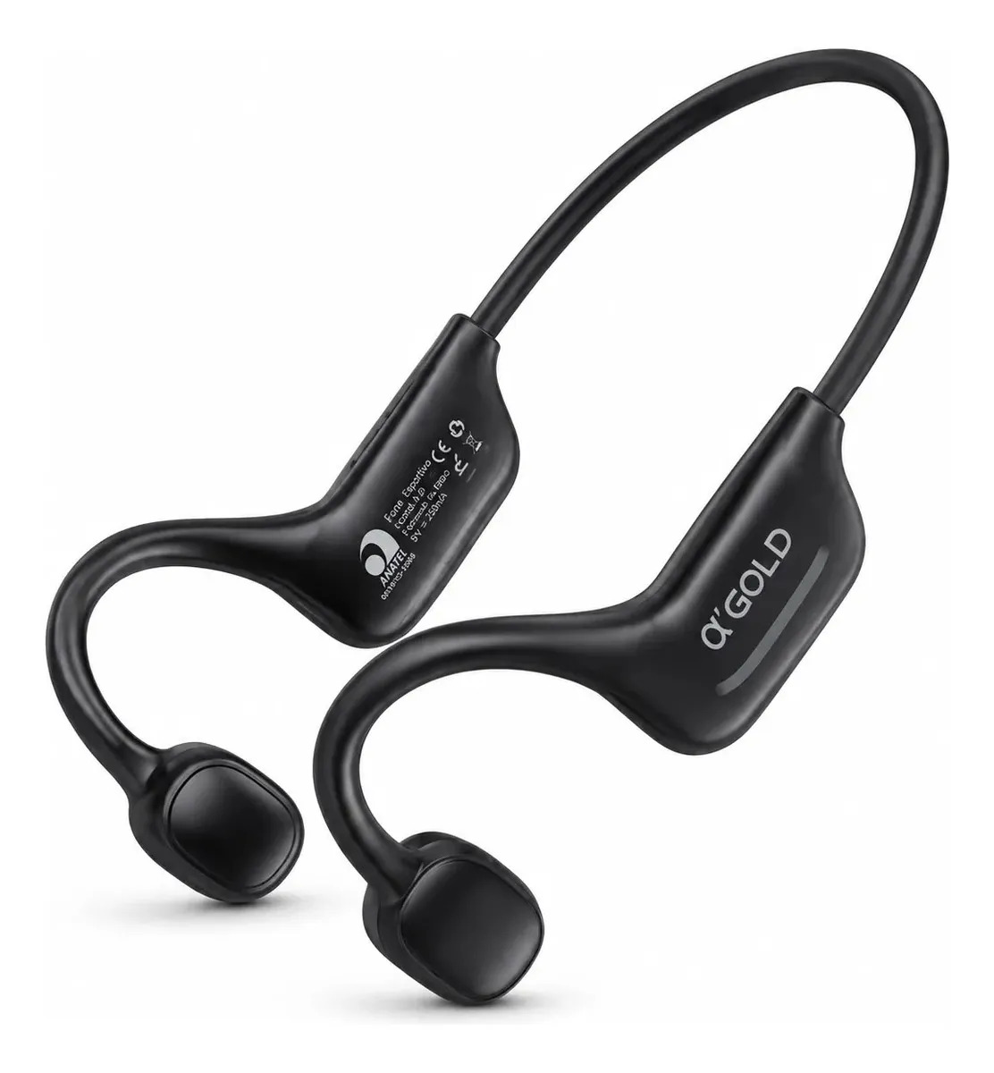 Fone Esportivo A Condução De Ar Bluetooth Ipx4 Memoria S/fio Preto Fn-bt30