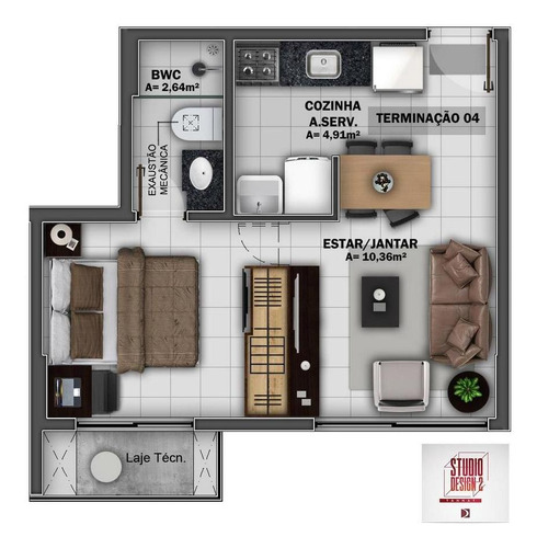 Imagem 30 de 30 de Edifício Studio Design 2 Tannat Apartamento 1 Quarto Studio Na Jatiúca - Ap0026