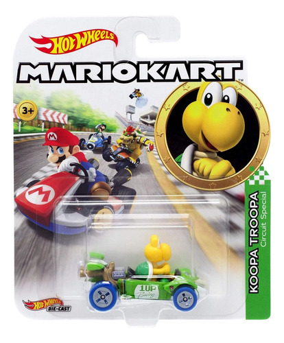 Hot Wheels Yellow Koopa Troopa Mariokart Car Personaje Car D