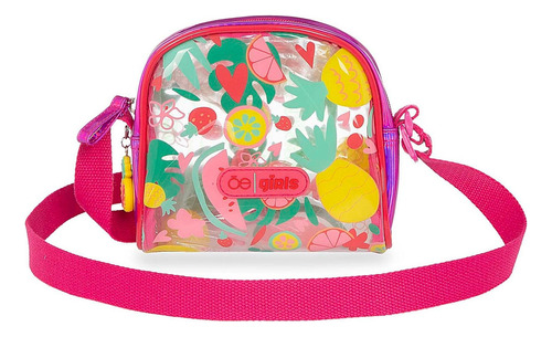 Bolsa Crossbody Para Niña Cloe Con Diseño Estampado Color Multicolor