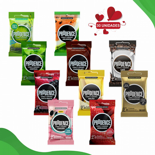 Preservativo Camisinha Prudence Sabor Morango Ou Hortela 3u SABOR/AROMA HORTELA