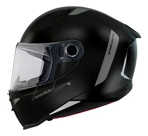 Casco Moto Mt Revenge 2 Certificado Negro Mate