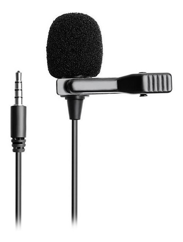 Microfono Camara Celular Corbatero Trrs Maono Pc Tablet Trs Color Negro