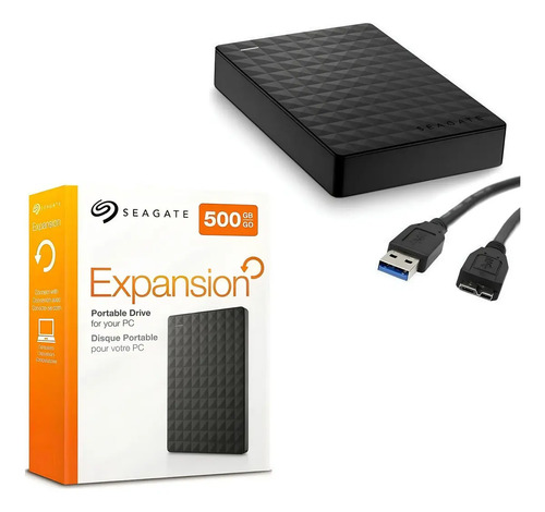 Hd Externo Portátil Seagate Expansion 500gb Cor Preto