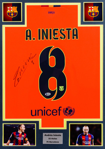 Marco Andrés Iniesta Autógrafo Certificado Psa Barcelona (Usado)