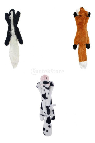 3x Cute Critter Perros Juguete Para Mascotas Chew Squeak