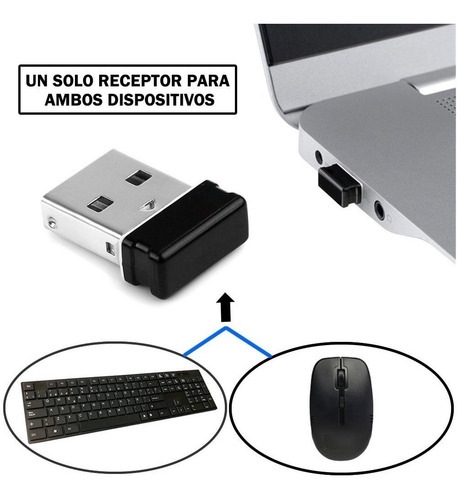 Imagen 5 de 7 de Combo Teclado Y Mouse Inalambricos Philips C501 Pc Notebook