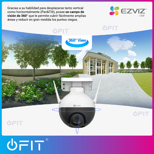 Imagen 3 de 10 de Camara Seguridad Domo Ip Wifi Ezviz 2k Audio Exterior