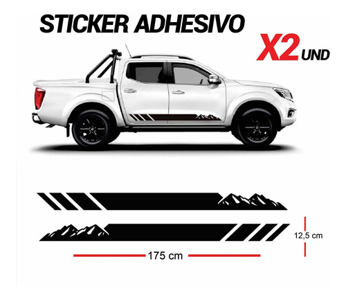 Sticker Adhesivo Bandas Laterales Nissan Np300 Toyota Dmax