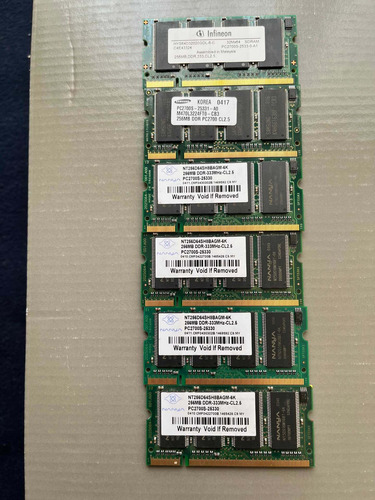 Memoria Ram Nanya Pc2700 256 Mb So-dimm 133 Mhz Ddr (Usado)