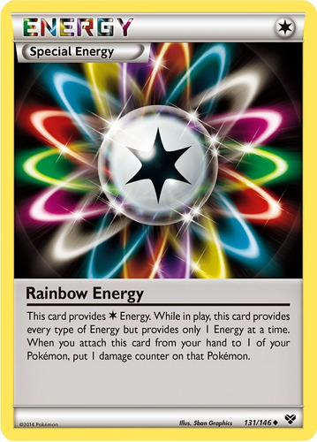 Cartas Pokemon Sun Energia Rainbow Energy 131/146