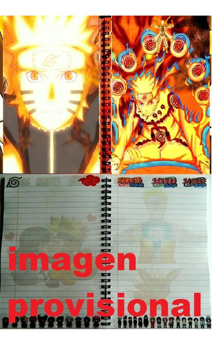 Cuaderno Naruto Hojas Detalladas Varios Modelos Libreta 