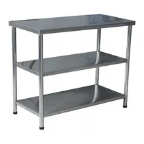 Comprar Mesa De Trabajo 3 Niveles En Acero Inoxidable 60x110
