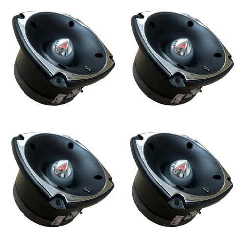 Kit 4 Super Tweeters Evok Ste 400 Preto Cromado 200w Rms