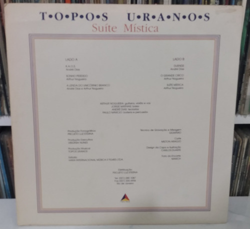 Lp - Topos Uranos - Suite Mistica - C/enc - 1993 - Prgs (Usado)