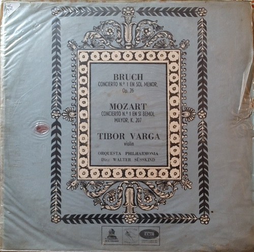 Vinilo Lp De Tibor Varga -- Bruch -- Mozart (xx878 (Usado)