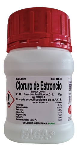 Cloruro De Estroncio R. A. De 50g Fagalab