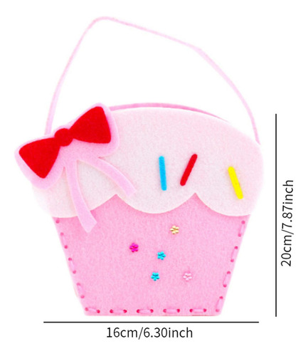 0 Kit De Costura Diy Bolso De Mano De Fieltro Ligero Helado