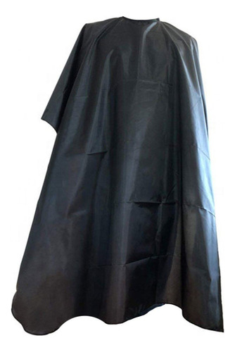 Capa De Corte De Pelo De Tafeta Liso Peluquería Barberia Color Negro