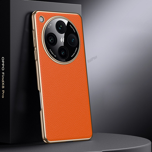 Funda Original Para Oppo Find X8 Pro/findx8, Piel De Lujo, Dura A Prueba De Golpes, Chapada, Funda Protectora De Lentes