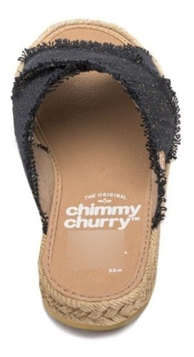 Imagen 6 de 10 de Sandalia Dama Mujer Cross Lurex Negra Verano Chimmy Churry