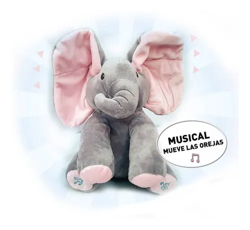 elefante que mueve las orejas peluche