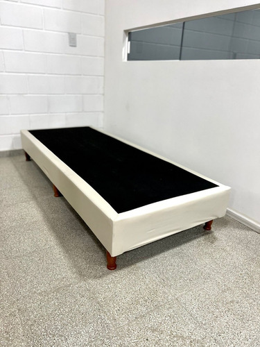 Base Sommier Box 1 Una Plaza 1,90 X 0,80 Somier Para Colchon Color Negro