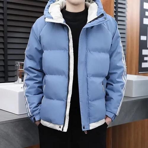 Chaqueta Casual De Invierno Con Capucha Acolchada De Algodón