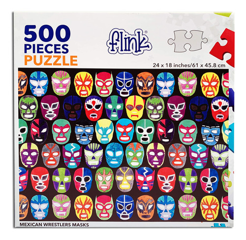 Puzzle De 500 Piezas De Mscaras De Luchadores Mexicanos