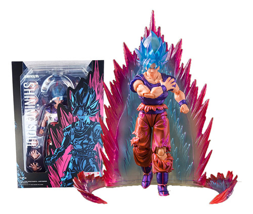 Figura De Goku Shf Dragon Ball Super Saiyan Battle Damage, C