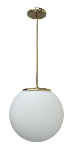 Colgante De Techo Globo Opal Satinado Ø25 Con Varilla 70cm