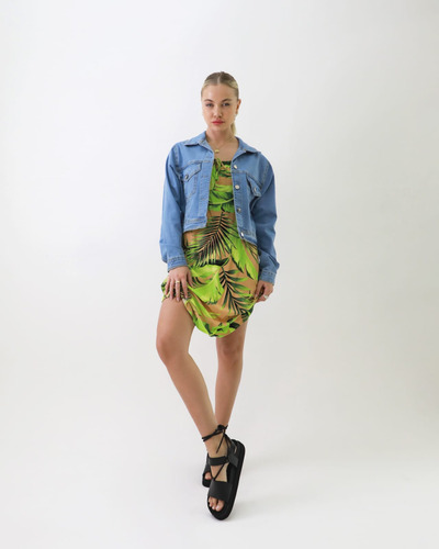 Campera Jean Mujer Oversize Corto Upminorista