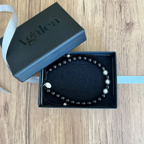Imagen 7 de 9 de Pulsera Onix Ó Ojo De Tigre Con Plata 925 Ajustable Hombre