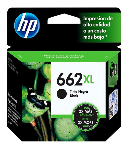 Cartucho Tinta Hp Original 662 Xl Negro 1515 2645 3545